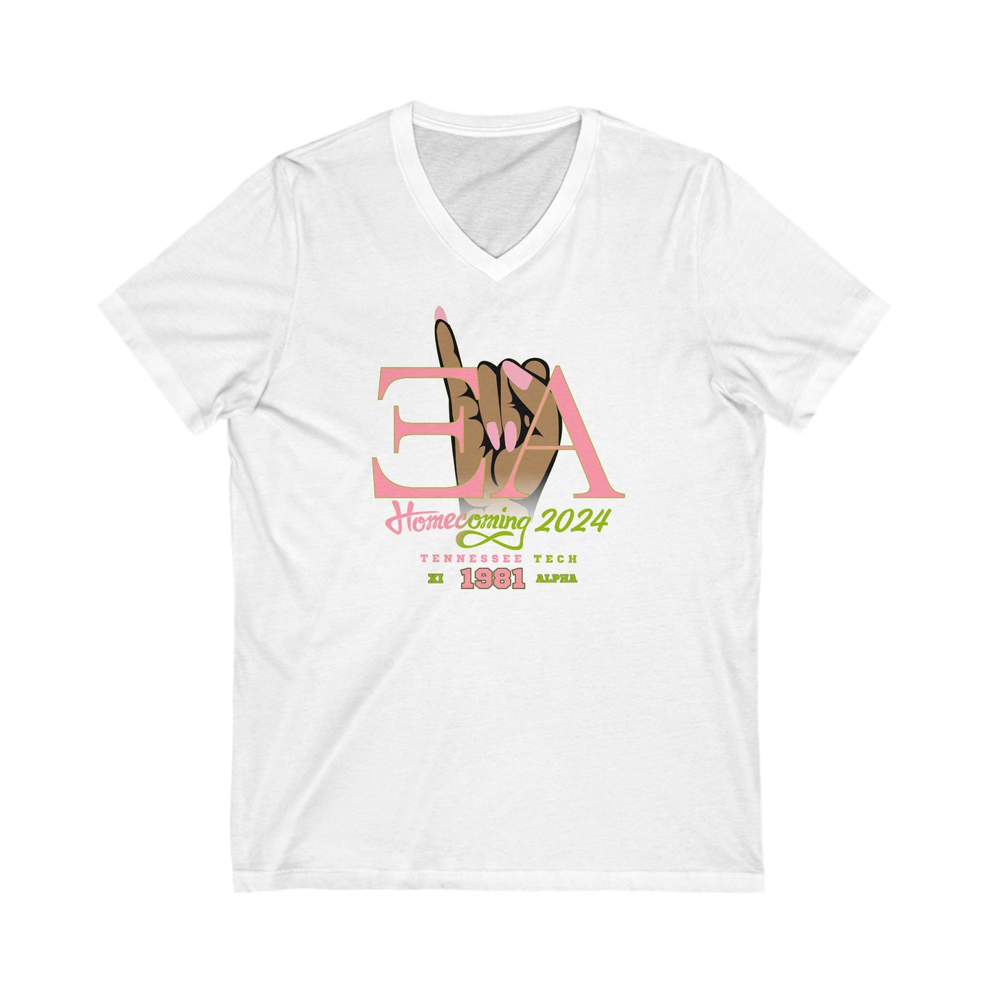 Xi A Short Sleeve V-Neck Tee