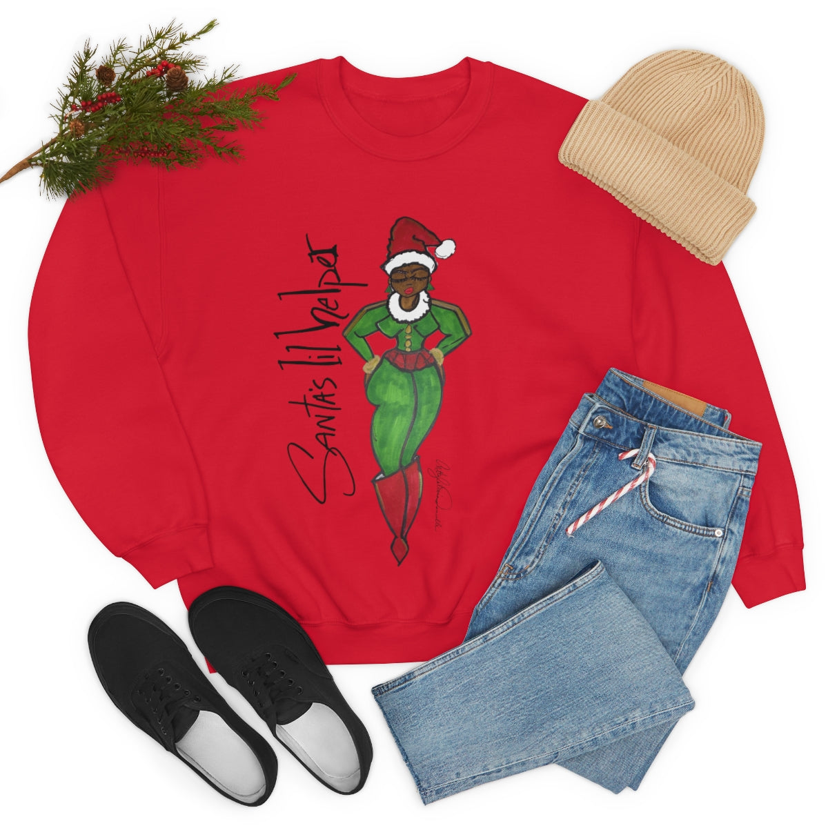 Santa's lil Helper Crewneck