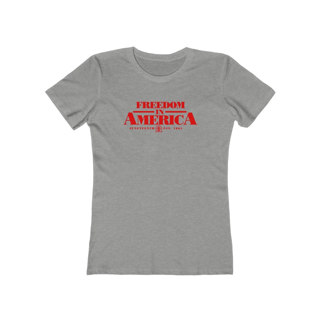 Women's Freedom in America Juneteenth Tee (Red)