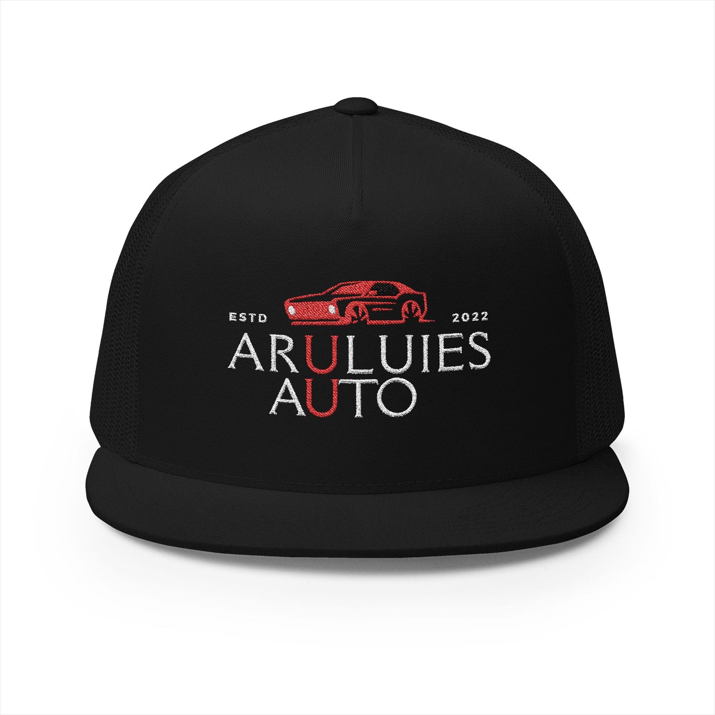 Custom Embroidered 5 Panel Trucker Cap - ARULUIES AUTO - Perfect for Car Enthusiasts