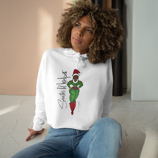 Santa's lil Helper Crop Hoodie