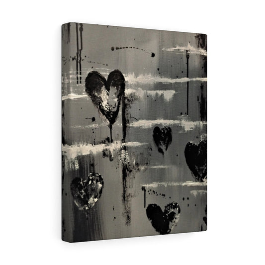 Black heARTs Print