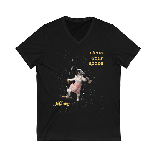 Clean Your Space V-Neck Tee