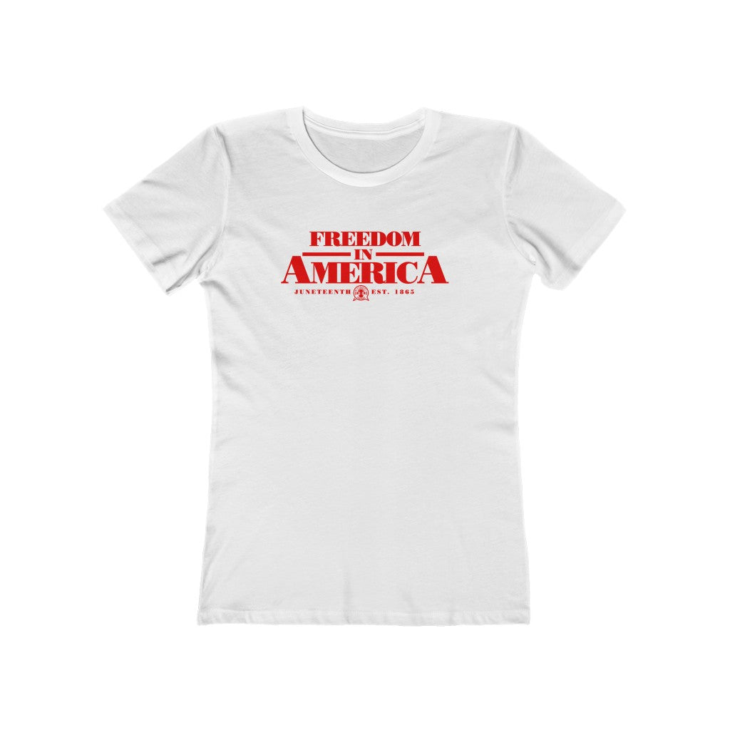 Women's Freedom in America Juneteenth Tee (Red)
