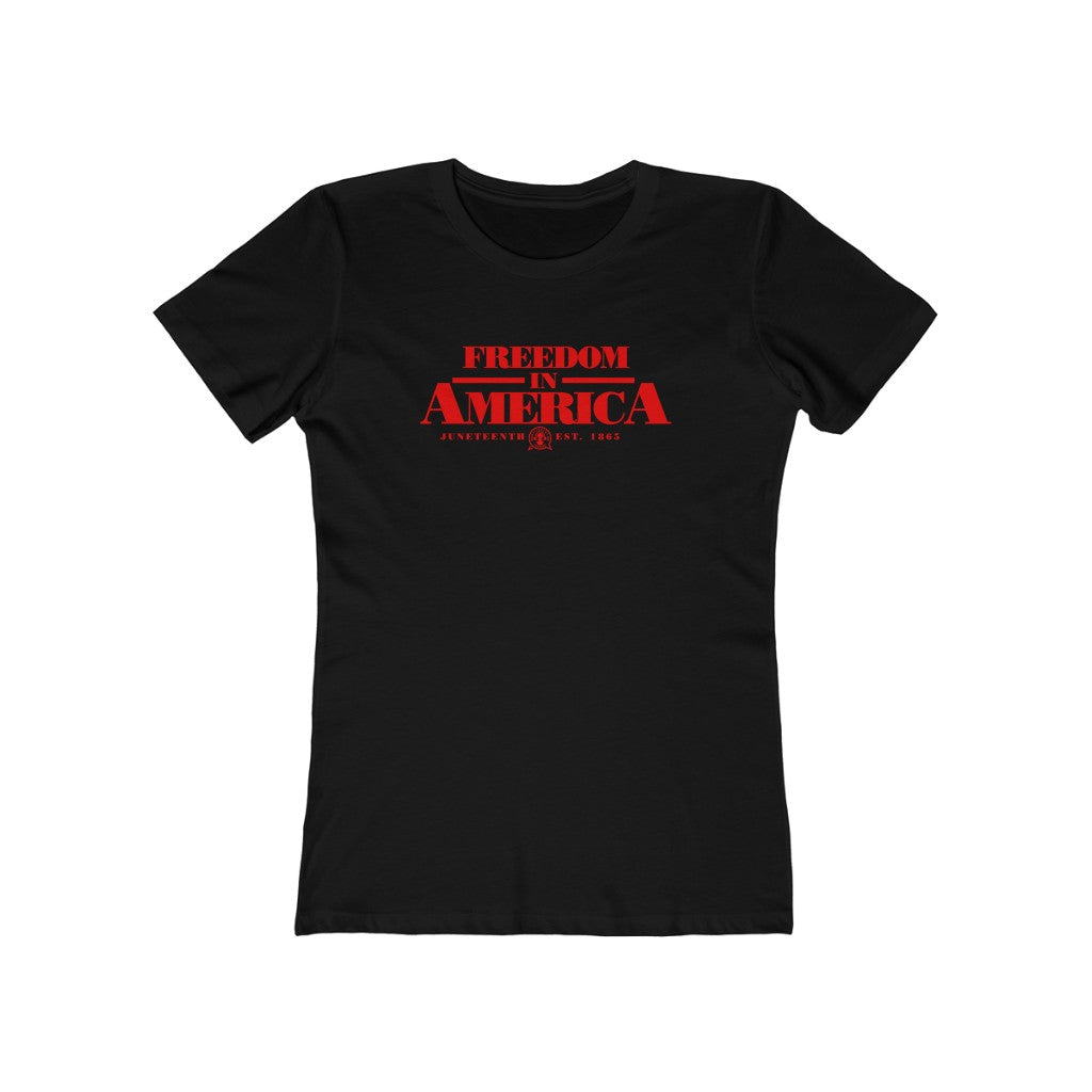 Women's Freedom in America Juneteenth Tee (Red)