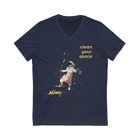 Clean Your Space V-Neck Tee