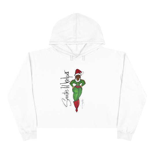 Santa's lil Helper Crop Hoodie